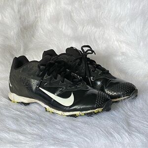 Nike Vapor Cleats Shoes Boys Size 4.5Y Black‎ White Lace Up